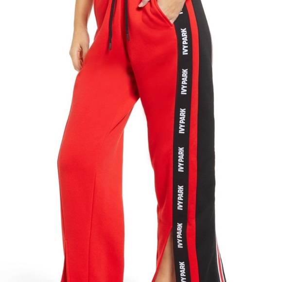 IVY PARK Pants - NEW Ivy Park Spliced Striped Jogger Style Pants